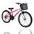 Bicicleta Infantil Aro 24 Athor Model 18v Feminina C/Cestão Rosa