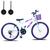 Bicicleta Infantil Aro 24 Com Cestinha e Rodinhas 18 Marcha Branco