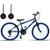 Bicicleta Infantil Aro 24 Com Rodinhas 18 Marchas Preto