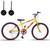 Bicicleta Infantil Aro 24 Com Rodinhas Sem Marchas Amarelo
