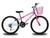 Bicicleta Infantil Aro 24 KOG Feminina 18V Shimano e Cesta Azul degrade, Branco