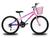 Bicicleta Infantil Aro 24 KOG Feminina 18V Shimano e Cesta Violeta degrade, Rosa