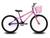 Bicicleta Infantil Aro 24 KOG Feminina com Cestinha Violeta degrade, Branco