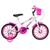 Bicicleta Infantil Criança Aro 16 Feminina Ultra Kids Com Rodinhas Menina Branco, Rosa