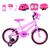 Bicicleta Infantil Feminina Aro 16 Alumínio Colorido + Kit Proteção Rosa, Pink