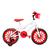 Bicicleta Infantil Feminina Aro 16 Nylon Branco, Vermelho