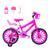 Bicicleta Infantil Feminina Aro 16 Nylon + Kit Passeio e Cadeirinha Pink