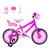Bicicleta Infantil Feminina Aro 16 Nylon + Kit Passeio e Cadeirinha Pink, Rosa