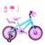 Bicicleta Infantil Feminina Aro 16 Nylon + Kit Passeio e Cadeirinha Azul claro, Rosa