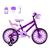 Bicicleta Infantil Feminina Aro 16 Nylon + Kit Passeio e Cadeirinha Violeta, Lilás