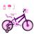 Bicicleta Infantil Feminina Aro 16 Nylon + Kit Passeio e Cadeirinha Violeta, Rosa