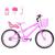 Bicicleta Infantil Feminina Aro 20 Aero + Kit Passeio e Cadeirinha Rosa