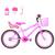 Bicicleta Infantil Feminina Aro 20 Aero + Kit Passeio e Cadeirinha Rosa, Pink