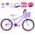 Bicicleta Infantil Feminina Aro 20 Aero + Kit Proteção Lilás, Violeta