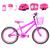 Bicicleta Infantil Feminina Aro 20 Aero + Kit Proteção Pink