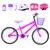 Bicicleta Infantil Feminina Aro 20 Aero + Kit Proteção Pink, Lilás