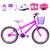 Bicicleta Infantil Feminina Aro 20 Aero + Kit Proteção Pink, Violeta