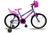 Bicicleta Infantil Feminina Aro 20 Cadeirinha Boneca Bella Violeta