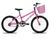 Bicicleta Infantil Feminina Aro 20 KOG com Cestinha Pink, Branco