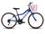Bicicleta Infantil Feminina Aro 24 KOG Alumínio 18V C Cestinha Azul signos, Branco