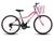 Bicicleta Infantil Feminina Aro 24 KOG Alumínio 18V C Cestinha Preto degrade, Branco