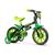 Bicicleta Infantil Masc. Preta/Verde NATHOR - Aro 12 - bike p/ + 3 anos, com rodinhas de segurança e garrafinha de água Preto, Verde