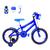 Bicicleta Infantil Masculina Aro 16 Alumínio Colorido + Kit Passeio Azul