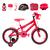 Bicicleta Infantil Masculina Aro 16 Alumínio Colorido + Kit Proteção Vermelho