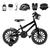 Bicicleta Infantil Masculina Aro 16 Nylon + Kit Proteção Preto