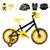 Bicicleta Infantil Masculina Aro 16 Nylon + Kit Proteção Preto, Amarelo