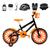 Bicicleta Infantil Masculina Aro 16 Nylon + Kit Proteção Preto, Laranja