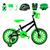 Bicicleta Infantil Masculina Aro 16 Nylon + Kit Proteção Preto, Verde