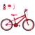 Bicicleta Infantil Masculina Aro 20 Aero + Kit Passeio Vermelho