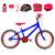 Bicicleta Infantil Masculina Aro 20 Aero + Kit Proteção Azul, Vermelho