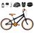 Bicicleta Infantil Masculina Aro 20 Aero + Kit Proteção Preto, Laranja