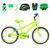 Bicicleta Infantil Masculina Aro 20 Aero + Kit Proteção Verde claro