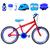 Bicicleta Infantil Masculina Aro 20 Aero + Kit Proteção Vermelho, Azul