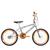 Bicicleta Infantil Masculina Aro 20 Cross Cromada + Descanso Lateral Cromada, Laranja