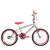 Bicicleta Infantil Masculina Aro 20 Cross Cromada + Descanso Lateral Cromada, Vermelho