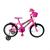 Bicicleta Infantil Menina Aro 16 Com Rodinhas Cestinha Super Resistente Rosa chiclete