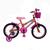 Bicicleta Infantil Menina Aro 16 Com Rodinhas Cestinha Super Resistente Salmão