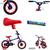 Bicicleta Infantil Meninos e Meninas - Rodas  Aro 12- Para Meninos e Meninas Jack, Azul c, Vermelho