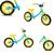 Bicicleta Infantil Meninos e Meninas - Rodas  Aro 12- Para Meninos e Meninas Big equilíbrio, Azul, Amarelo