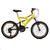 Bicicleta Infantil Tridal Full Suspensão aro 20 36 Raios Freios V-brake - Preto Amarelo neon