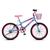 Bicicleta Jully Aro 20 Quadro 20 Aço Carbono Freios V-Brake Guidão Downhill com Cestinha - Colli Bike Azul champanhe