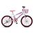 Bicicleta Jully Aro 20 Quadro 20 Aço Carbono Freios V-Brake Guidão Downhill com Cestinha - Colli Bike Branco