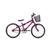 Bicicleta Kiss Aro 20 Monovelocidade com Cesta Free Action Violeta