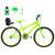 Bicicleta Masculina Aro 24 Aero + Kit Passeio e Acelerador Verde claro