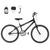 Bicicleta Masculina Aro 24 Alumínio Colorido + Garrafinha Fon Fon Retrovisor Freios V-Brake Preto