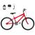Bicicleta Masculina Aro 24 Alumínio Colorido + Garrafinha Fon Fon Retrovisor Freios V-Brake Vermelho, Preto
